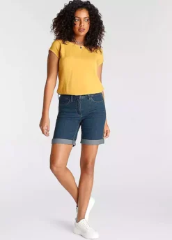 Arizona High Waist Denim Bermudas