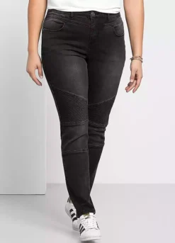 Sheego Biker Style Super Stretch Jeans -Deals Glam Jiva Store Biker Style Super Stretch Jeans56G881FRSB
