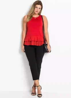 Cropped Pleated Trousers