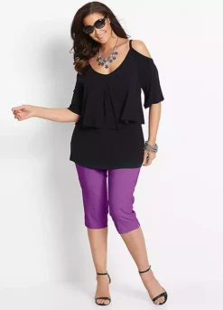 Elasticated Capri Pants -Deals Glam Jiva Store Elasticated Capri Pants955921FRSP W01