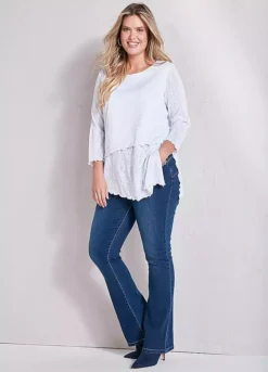 Feel Good Lift & Sculpt Mia Bootcut Jeans Blue -Deals Glam Jiva Store Feel Good Lift Sculpt Mia Bootcut Jeans Blue31E377CURB W07