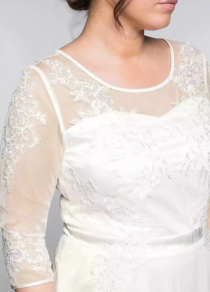 Sheego Floral Appliqué Bridal Dress 4 Sheego Floral Appliqué Bridal Dress - Image 2