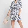 Floral Print Shirt Dress 1 Floral Print Shirt Dress -Deals Glam Jiva Store Floral Print Shirt Dress961823FRSB W04