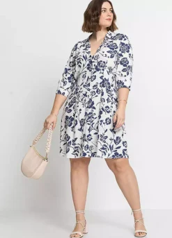 Floral Print Shirt Dress