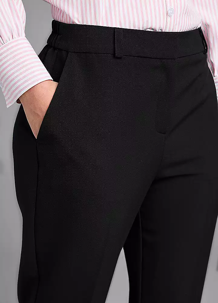 Freemans Black Straight Leg Trousers 3 Freemans Black Straight Leg Trousers