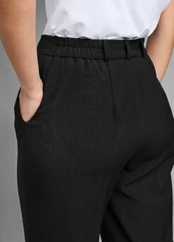 Freemans Black Wide Leg Trousers