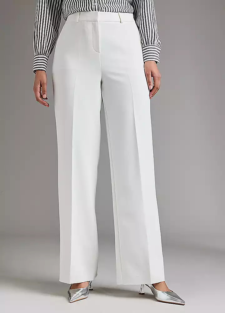 Freemans Ivory Wide Leg Trousers 3 Freemans Ivory Wide Leg Trousers