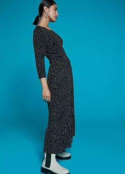 Freemans Spot Print Jersey Maxi Dress