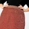 Sheego Glitter Yarn Pleated Midi Skirt