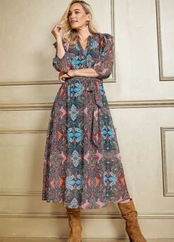 Kaleidoscope Ethnic Floral Print Dress