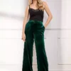 Kaleidoscope Green Velvet Trouser -Deals Glam Jiva Store Kaleidoscope Green Velvet Trouser72X876FRSP W04