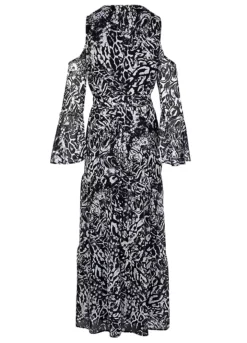 Kaleidoscope Mono Metallic Thread Maxi Dress -Deals Glam Jiva Store Kaleidoscope Mono Metallic Thread Maxi Dress37E855FRSC W01