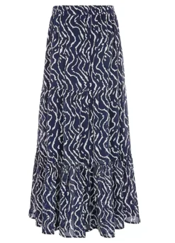 Kaleidoscope Navy Wave Print Co-ord Skirt