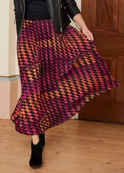 Kaleidoscope Printed Geo Maxi Skirt