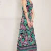 Kaleidoscope Purple Floral Twist Front Maxi Dress -Deals Glam Jiva Store Kaleidoscope Purple Floral Twist Front Maxi Dress65E990FRSP W04