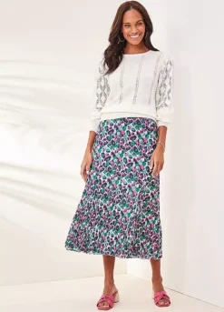 Kaleidoscope Reversible Printed Georgette Skirt