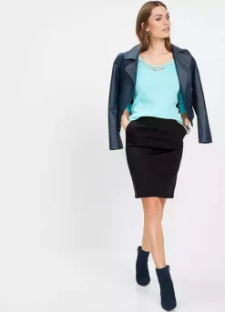 Knee Length Pencil Skirt -Deals Glam Jiva Store Knee Length Pencil Skirt932092FRSP W04