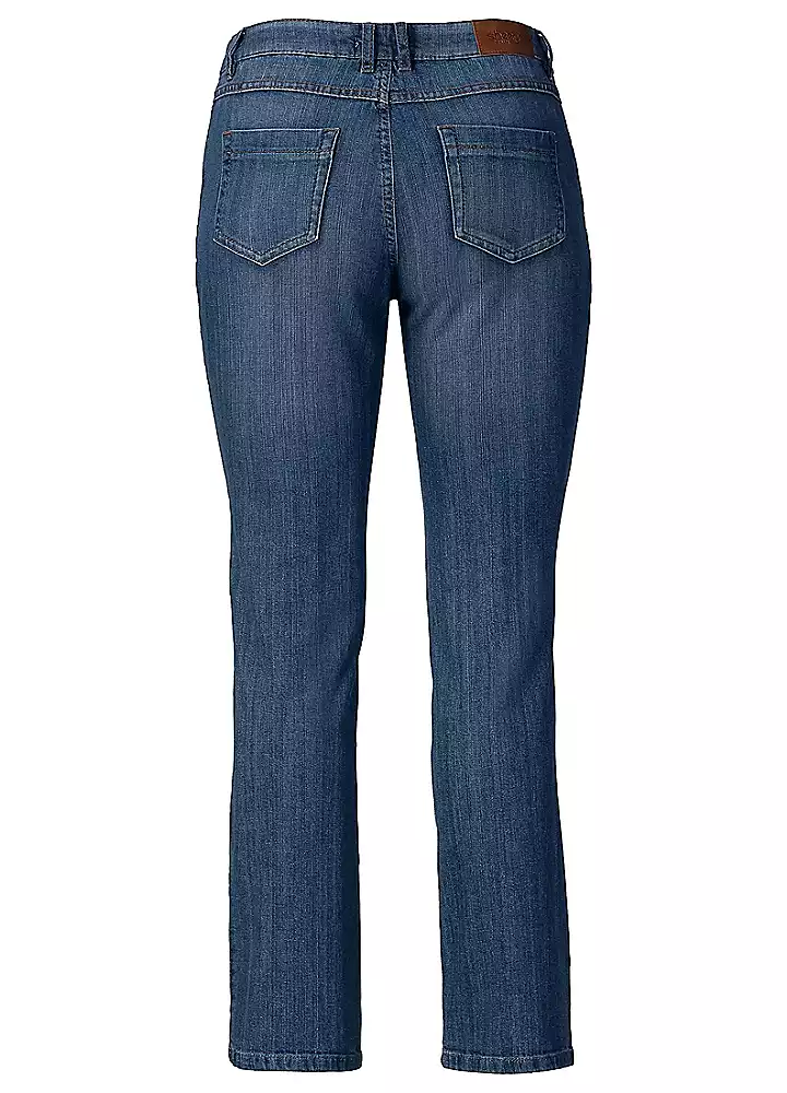 Sheego Lana Used-Effect Straight Leg Stretch Jeans 4 Sheego Lana Used-Effect Straight Leg Stretch Jeans - Image 2
