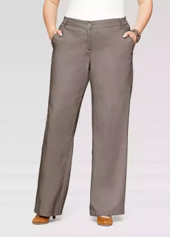 Loose Linen Blend Trousers -Deals Glam Jiva Store Loose Linen Blend Trousers909672FRSB