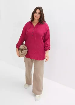 Loose Linen Blend Trousers -Deals Glam Jiva Store Loose Linen Blend Trousers909672FRSB W04