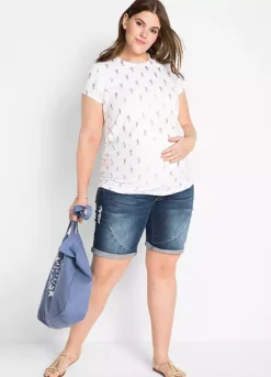 Maternity 5 Pocket Denim Shorts