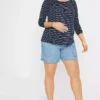 Maternity Denim Look Shorts -Deals Glam Jiva Store Maternity Denim Look Shorts930740FRSB W04