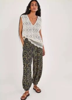 Monsoon Batik Print Harem Trousers In Lenzing Ecovero