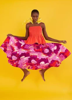 Monsoon Khari Abstract Print Midi Skirt