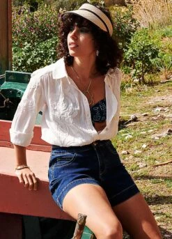 Monsoon Two-Button Denim Shorts With Sustainable Cotton -Deals Glam Jiva Store Monsoon Two Button Denim Shorts with Sustainable Cotton29X769FRSP W06