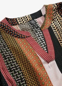 Patchwork Tunic Dress -Deals Glam Jiva Store Patchwork Tunic Dress967576FRSP W04