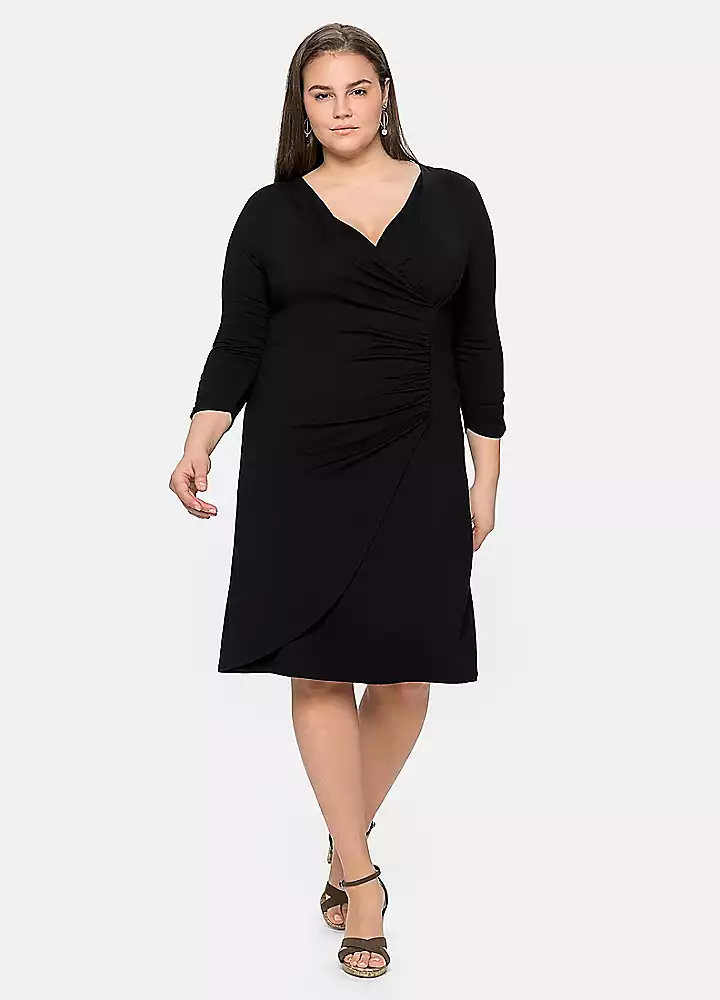Sheego Black Waist Clinch Dress 4 Sheego Black Waist Clinch Dress - Image 2