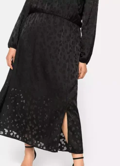 Sheego Burnout Look Midi Dress