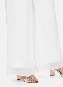 Sheego White Wide Leg Trousers