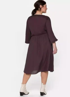 Sheego Wrap Midi Dress -Deals Glam Jiva Store Sheego Wrap Midi Dress22X873FRSP W01