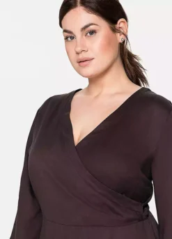 Sheego Wrap Midi Dress -Deals Glam Jiva Store Sheego Wrap Midi Dress22X873FRSP W02