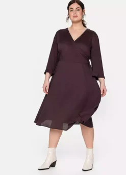 Sheego Wrap Midi Dress -Deals Glam Jiva Store Sheego Wrap Midi Dress22X873FRSP W03