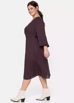 Sheego Wrap Midi Dress -Deals Glam Jiva Store Sheego Wrap Midi Dress22X873FRSP W04