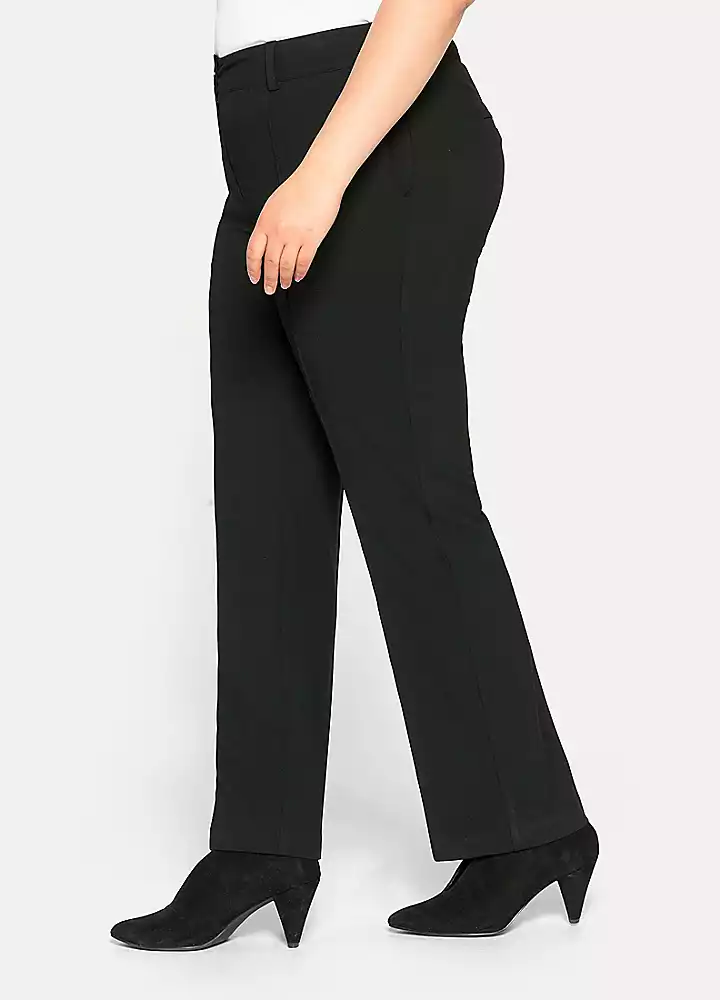 Sheego Straight Cut Pleated Trousers 3 Sheego Straight Cut Pleated Trousers