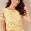 Together! Together Lemon Overlayer Lace Dress -Deals Glam Jiva Store Together Lemon Overlayer Lace Dress24C668FRSP W04