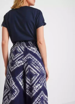 Wide Leg Smocked Waist Trousers