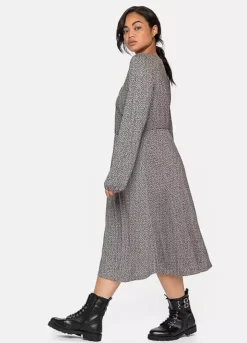 Sheego Wrap Look V-Neck Dress