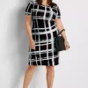 Bonprix Checked Jersey Dress -Deals Glam Jiva Store bonprix Checked Jersey Dress972278FRSB W04