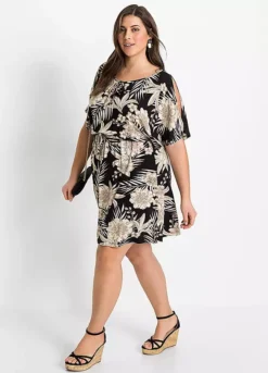 Bonprix Cold Shoulder Floral Dress