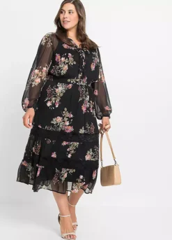 Bonprix Printed Midi Dress