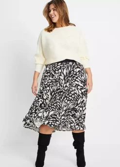 Bonprix Printed Midi Skirt In Sustainable Viscose