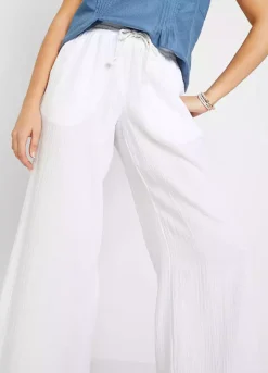 Bonprix Wide Leg Cotton Palazzo Trousers -Deals Glam Jiva Store bonprix Wide Leg Cotton Palazzo Trousers975972FRSP W02